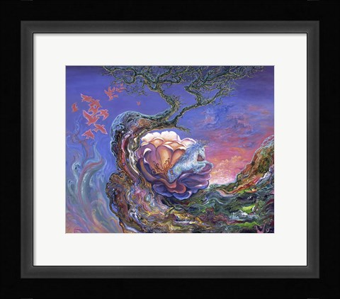 Framed Birth Of A Unicorn Print