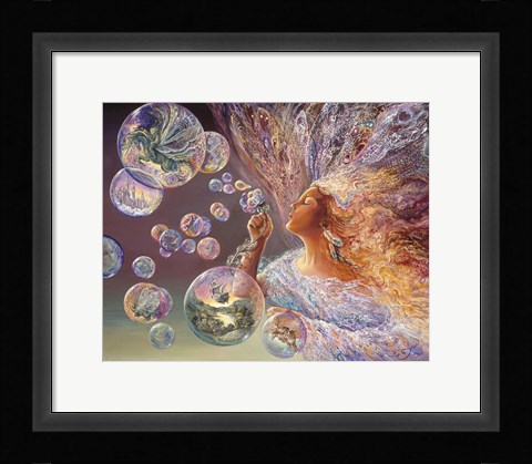 Framed Bubble Flower Print