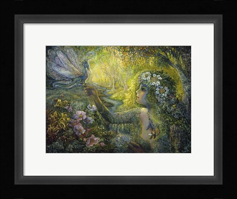 Framed Dryad And The Dragonfly Print