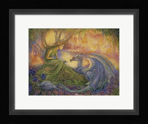 Framed Dryad and The Dragon Print