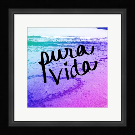 Framed Pura Vida Print