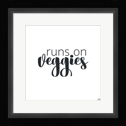 Framed Runs On Veggies Print