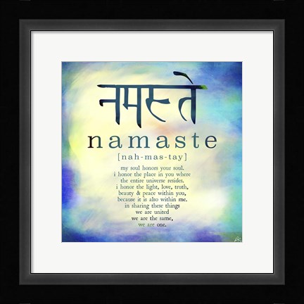 Framed Namaste Print
