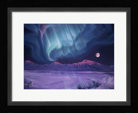 Framed Snowfield Illumination Print