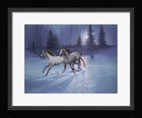 Framed Winter Evening Print