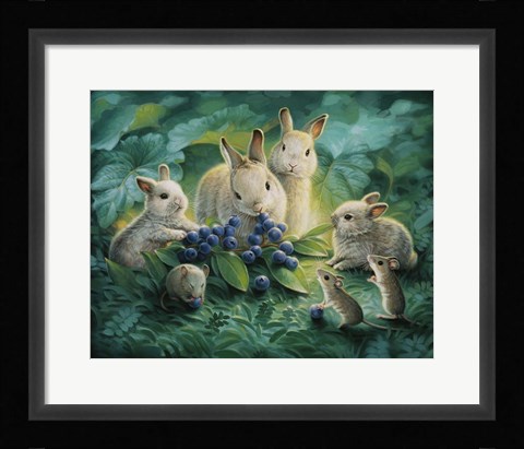 Framed Blueberry Lunch Print