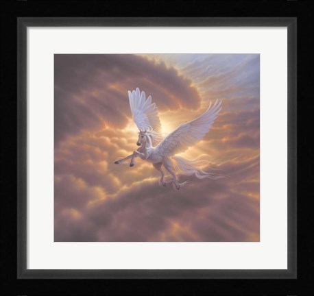 Framed Pegasus, Spirit Of The Sky 2 Print