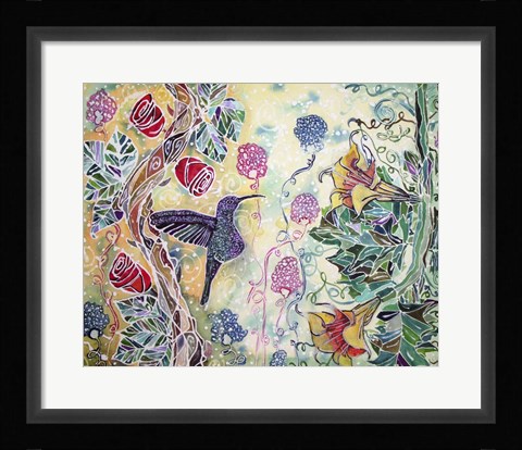 Framed Hummingbird Delight Print