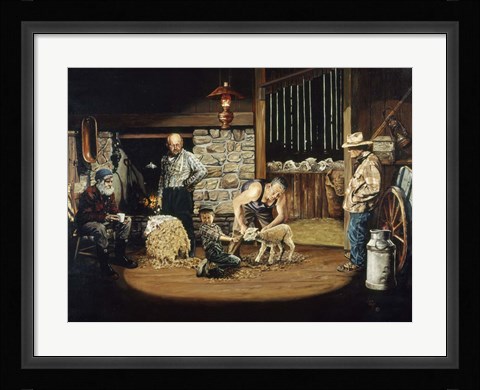 Framed Shearing of a Pet Print