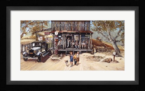 Framed Country Store Patrons Print