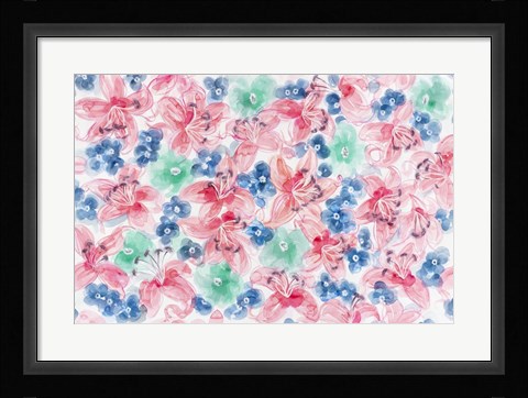 Framed Festive Flower Patterns I Print