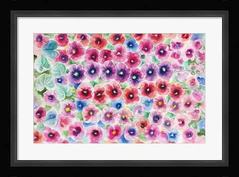 Framed Festive Flower Patterns II Print