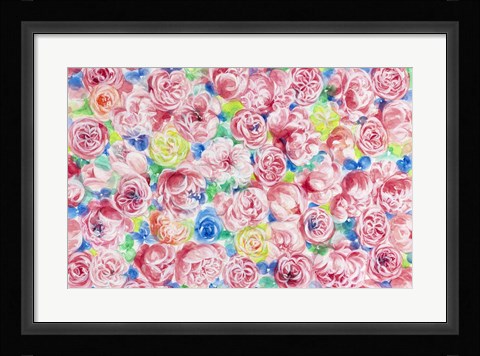 Framed Festive Flower Patterns VIII Print