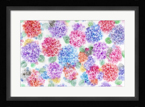 Framed Festive Flower Patterns XI Print