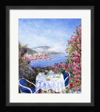 Framed Mediterranean Town I Print