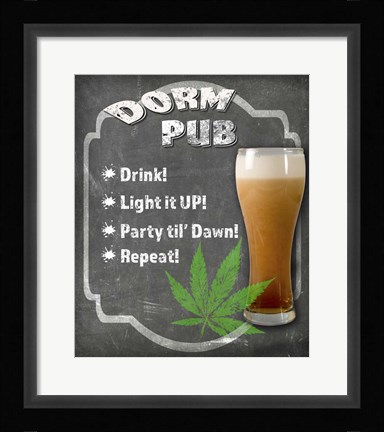 Framed Dorm Room Pub Print