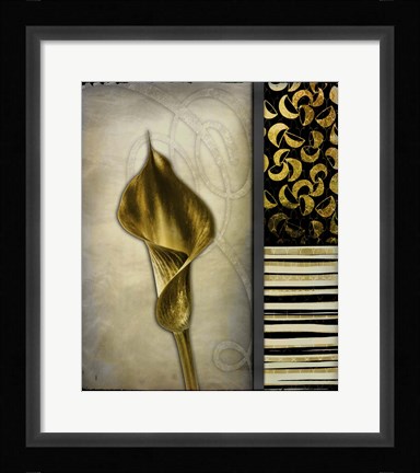 Framed Gold Lily 2 Print