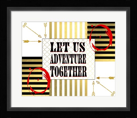 Framed Gold Love Adventure Print