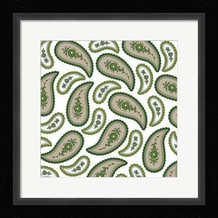 Framed Camo Paisley 3 Print