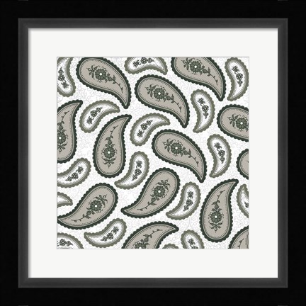 Framed Camo Paisley 4 texture 4 Print