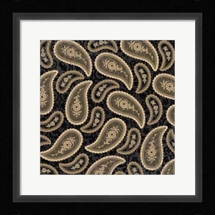 Framed Camo Paisley 4 texture 5 Print