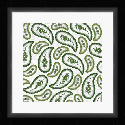 Framed Camo Paisley 4 texture Print