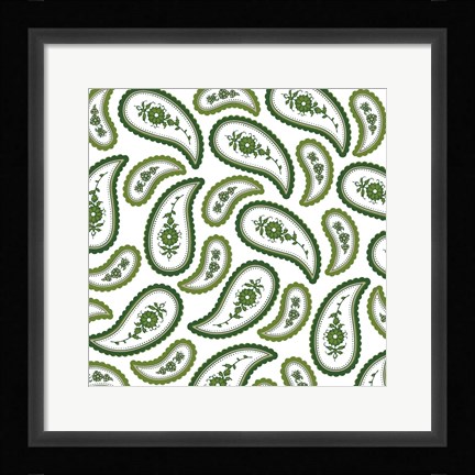 Framed Camo Paisley 4 Print
