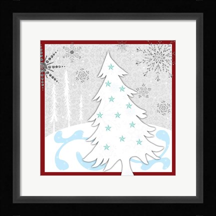 Framed Christmas Snowman 2 Print