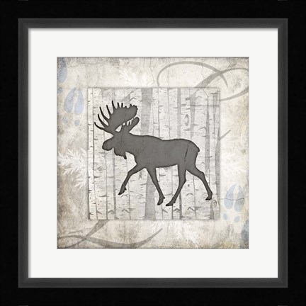 Framed Decorative Lodge Moose 2 Print