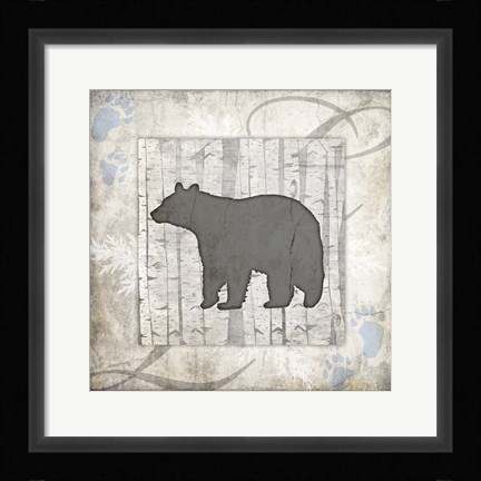 Framed Decorative Lodge Bear 2B Print