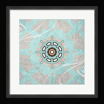 Framed Decorative Sea Leaf 5 Print