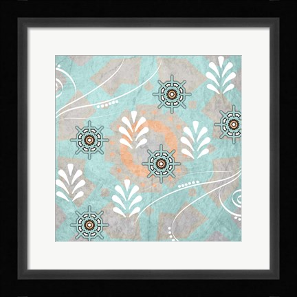 Framed Decorative Sea Leaf 6 Print