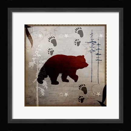 Framed Bear Tracks Print