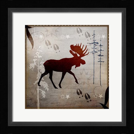 Framed Moose Tracks Print