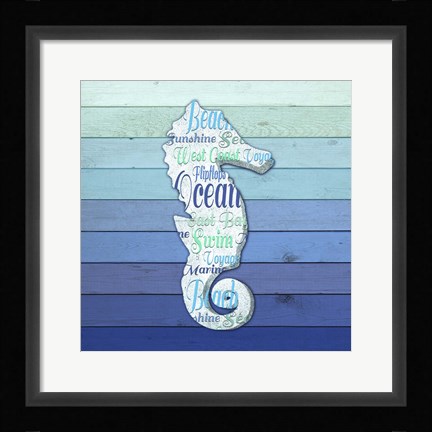 Framed Gypsy Sea Blue V2 1 Print