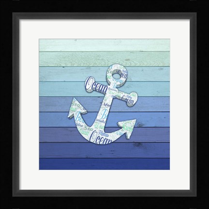 Framed Gypsy Sea Blue V2 2 Print