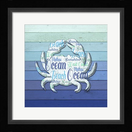 Framed Gypsy Sea Blue V2 3 Print
