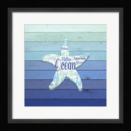 Framed Gypsy Sea Blue V2 4 Print