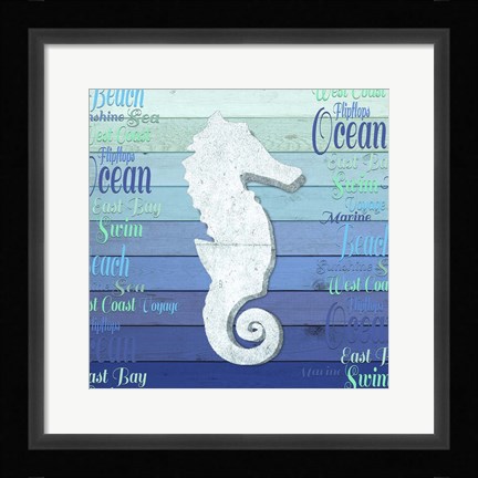 Framed Gypsy Sea Blue V3 1 Print