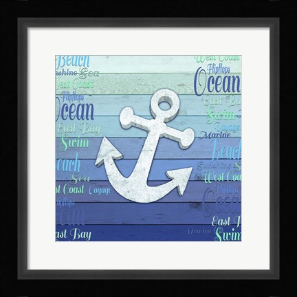 Framed Gypsy Sea Blue V3 2 Print