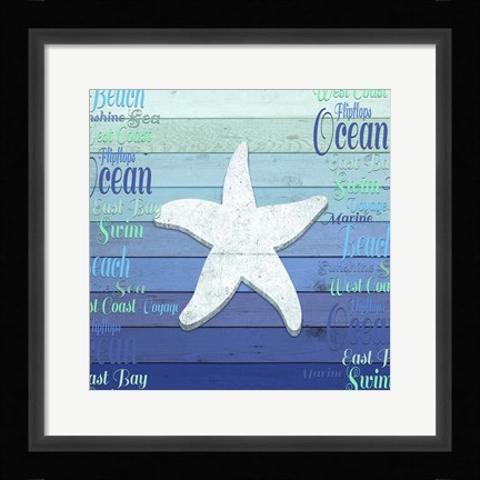 Framed Gypsy Sea Blue V3 4 Print