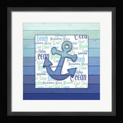 Framed Gypsy Sea Blue V4 2 Print