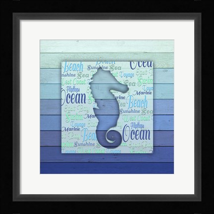 Framed Gypsy Sea Blue V5 1 Print