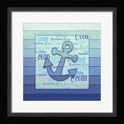 Framed Gypsy Sea Blue V5 2 Print