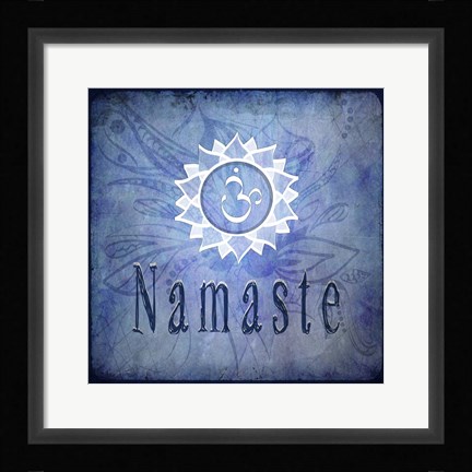 Framed Chakras Yoga Namaste V2 Print