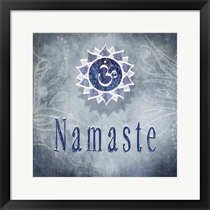 Framed Chakras Yoga Namaste V3 Print