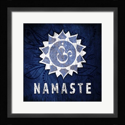 Framed Chakras Yoga Symbol Namaste Print