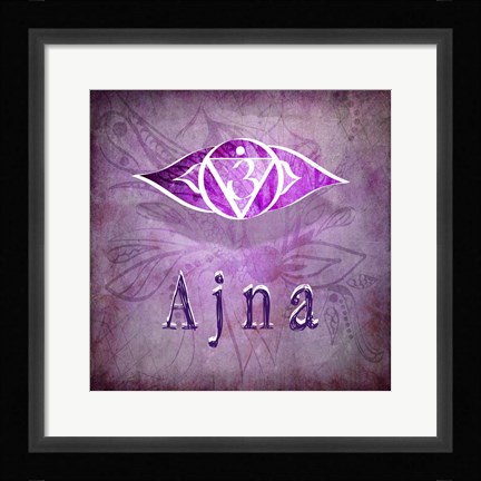 Framed Chakras Yoga Ajna V1 Print