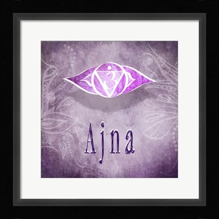 Framed Chakras Yoga Ajna V4 Print