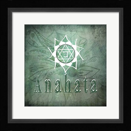 Framed Chakras Yoga Anahata V1 Print